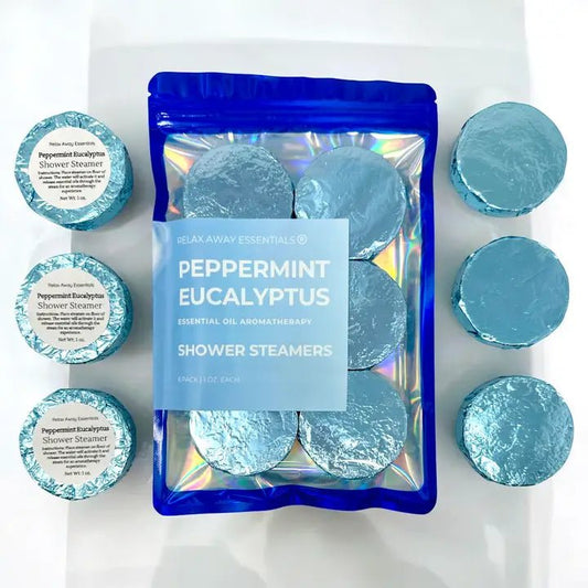 Peppermint Eucalyptus Shower Steamers 6 Pack - Made in USA - Unshopables